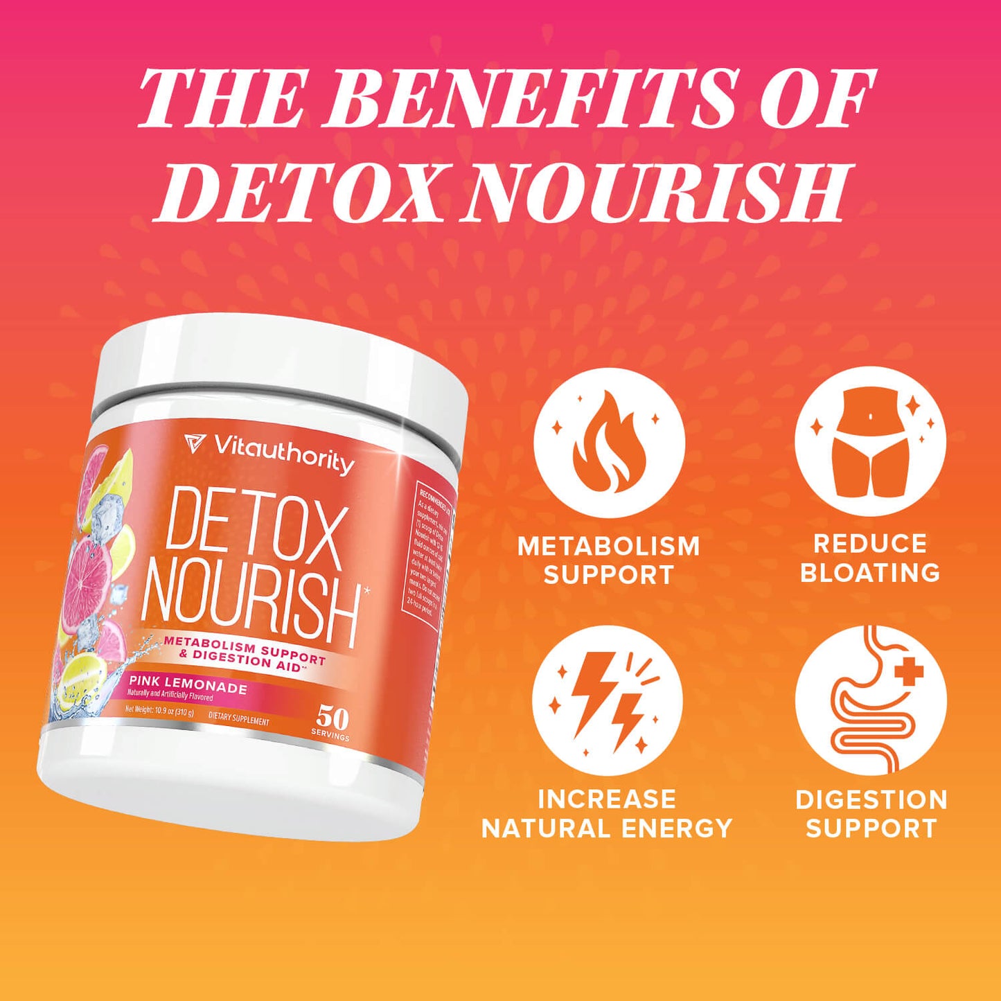 Detox Nourish Metabolism Support and Digestion Aid - Vitauthority