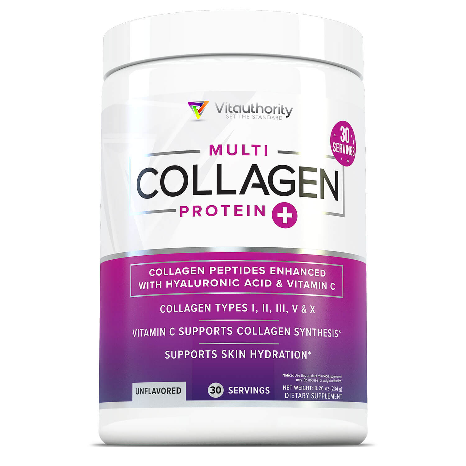 Multi Collagen Protein  Pure Hydrolyzed Collagen Peptides Powder –  Vitauthority