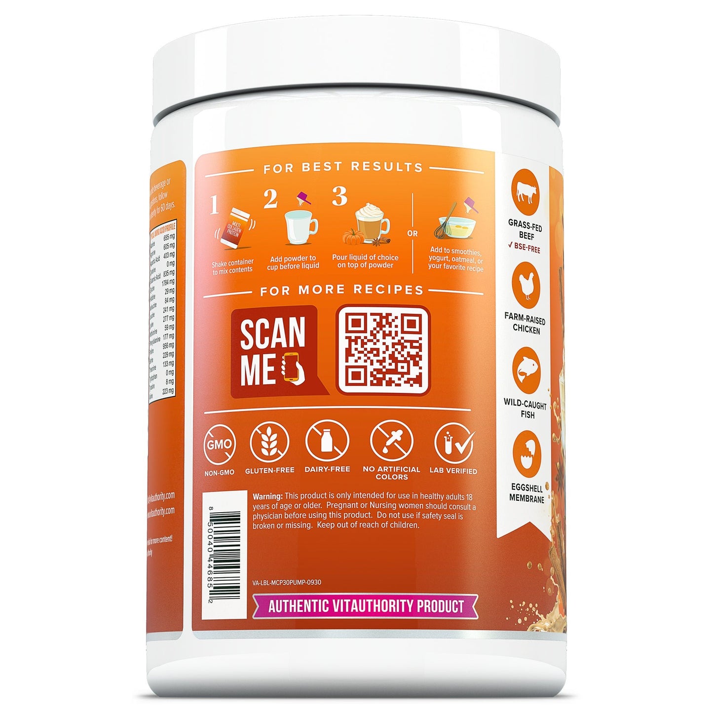 Limited Edition! Multi Collagen Protein+ - Pumpkin Spice - Vitauthority