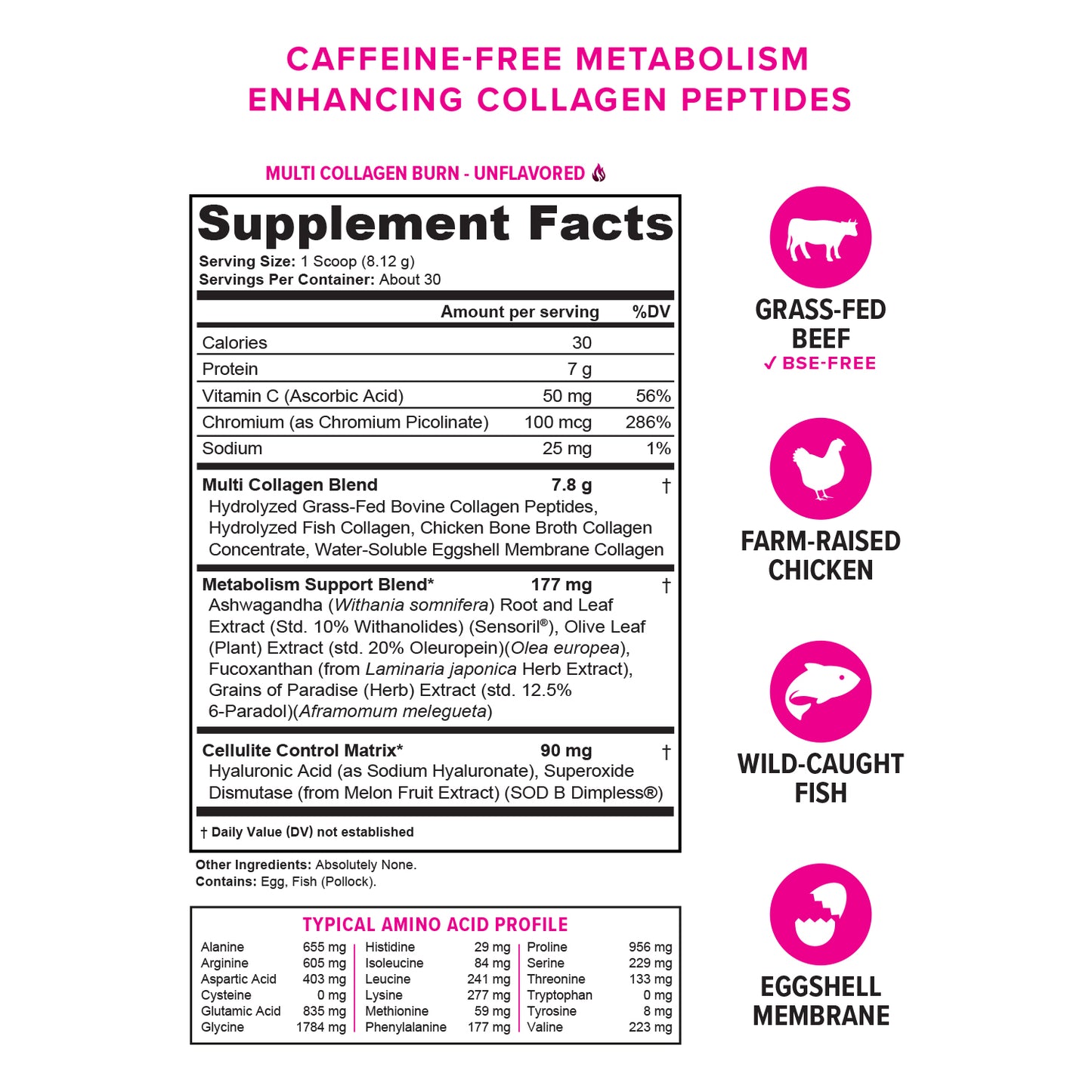 Multi Collagen Burn Powder - Unflavored - Vitauthority