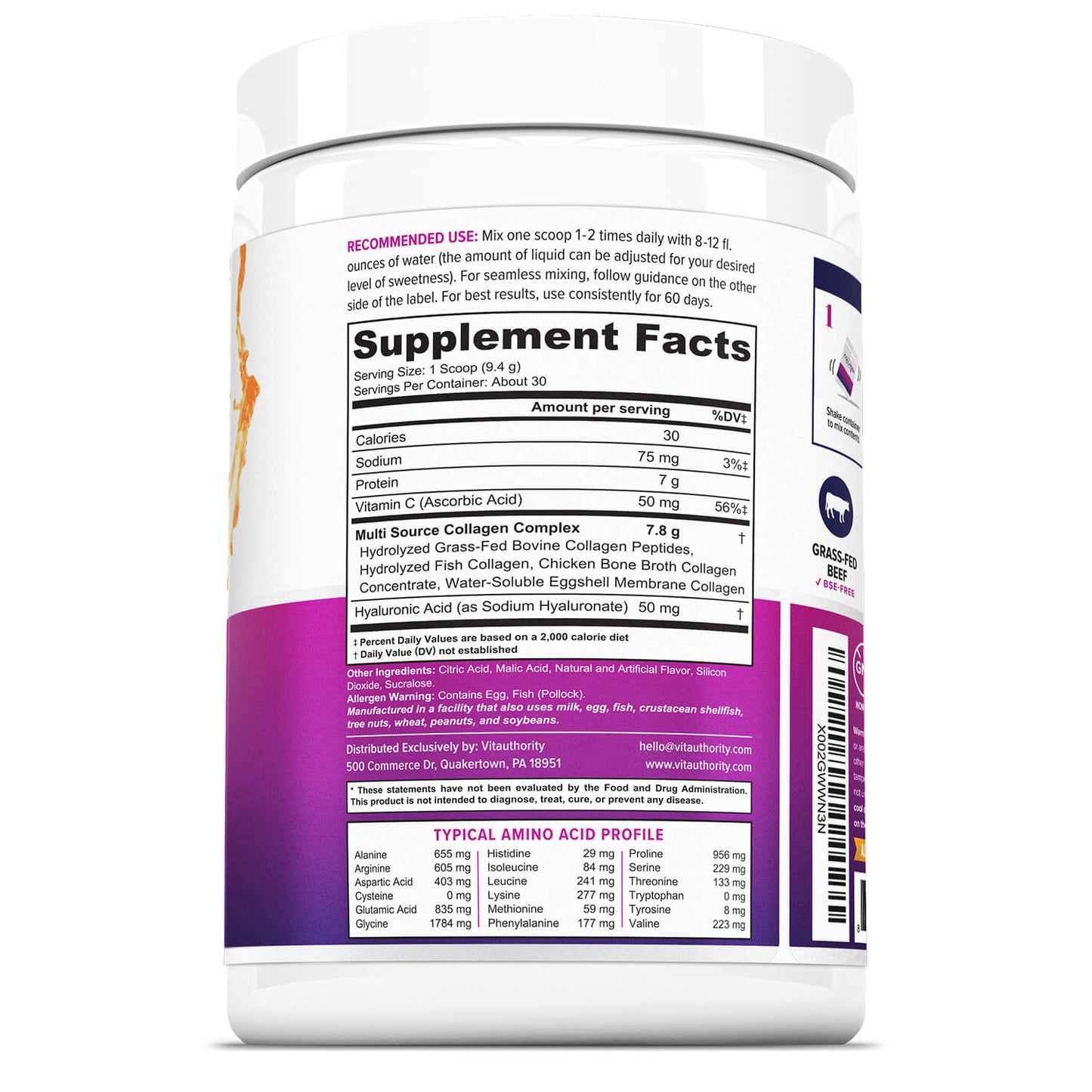 MULTI COLLAGEN + TROPICAL PUNCH FLAVOR - Vitauthority