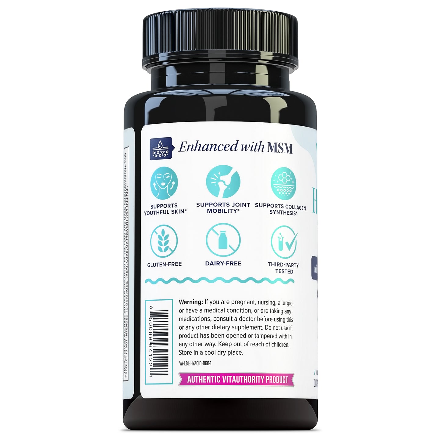 Hyaluronic Acid + MSM and Vitamin C Capsules - Vitauthority