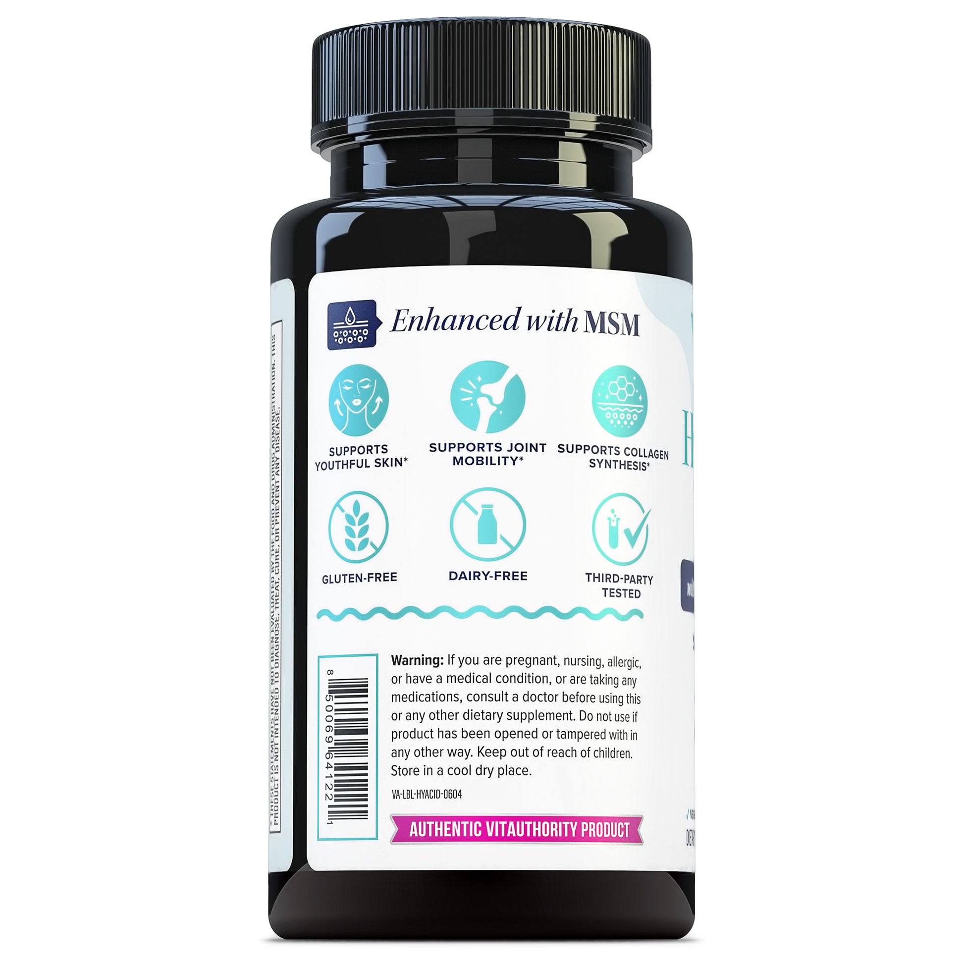 Hyaluronic Acid + MSM and Vitamin C Capsules - Vitauthority