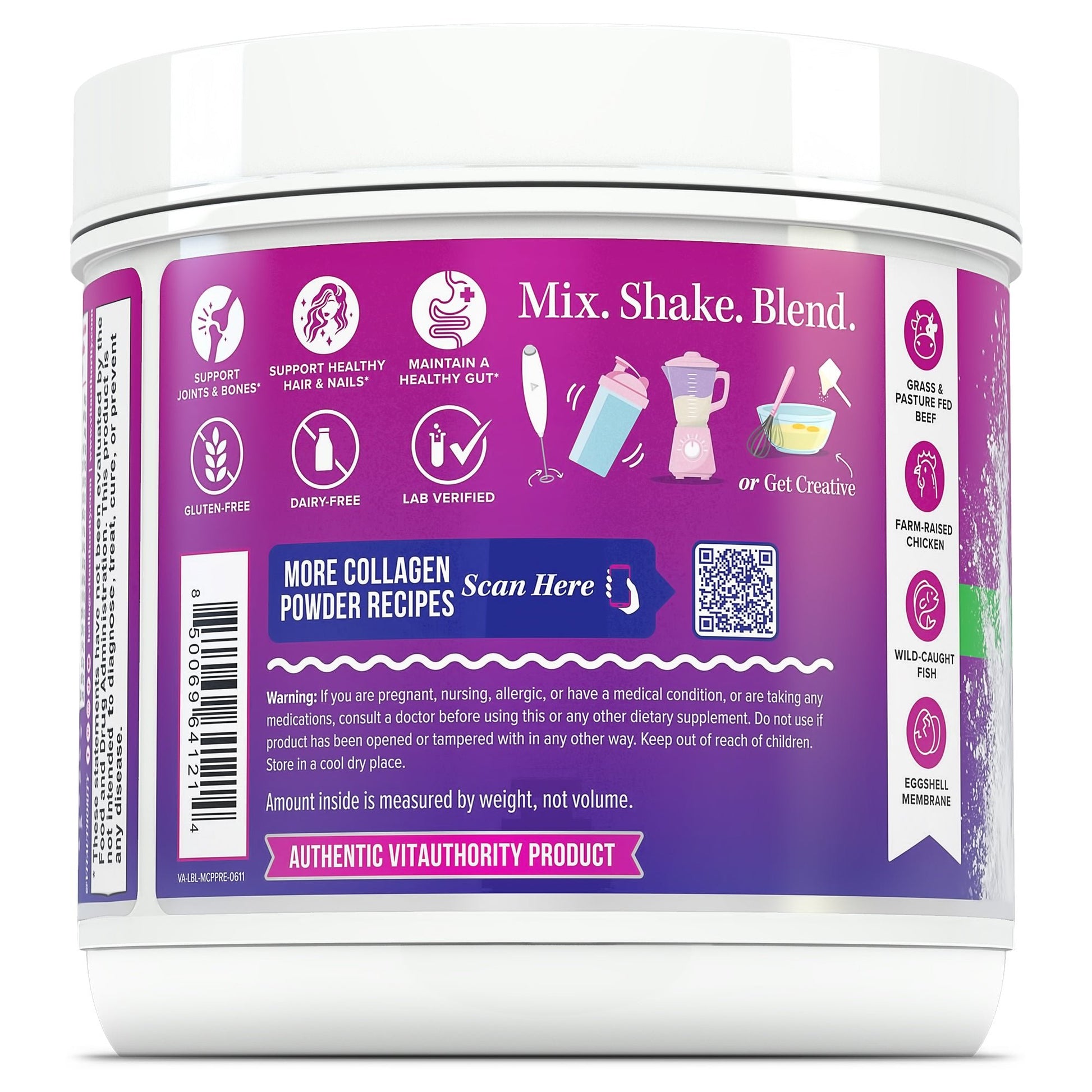 Multi Collagen Protein+ Pre and Probiotics - Vitauthority