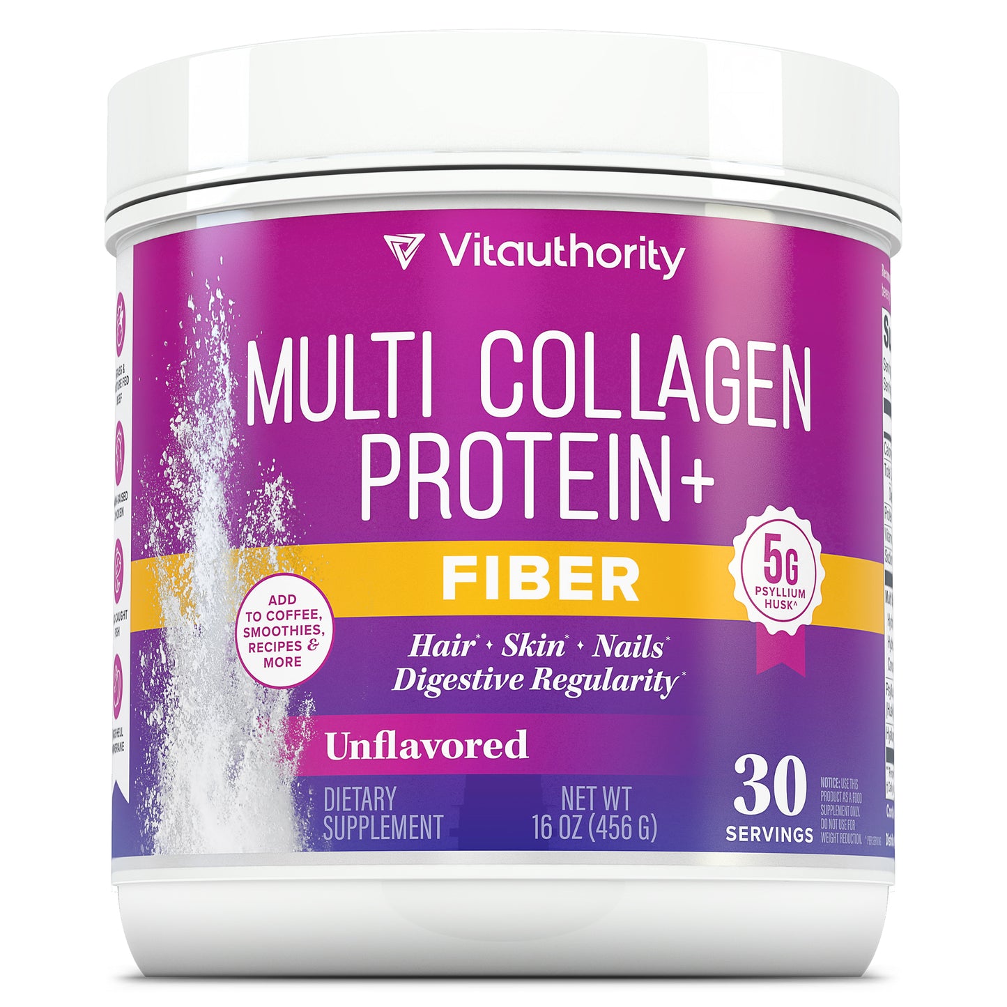 Multi Collagen Protein + Fiber - Vitauthority