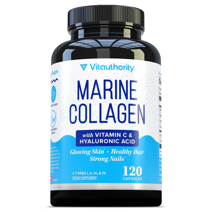 Vitauthority - Marine Collagen with Vitamin C & Hyaluronic Acid