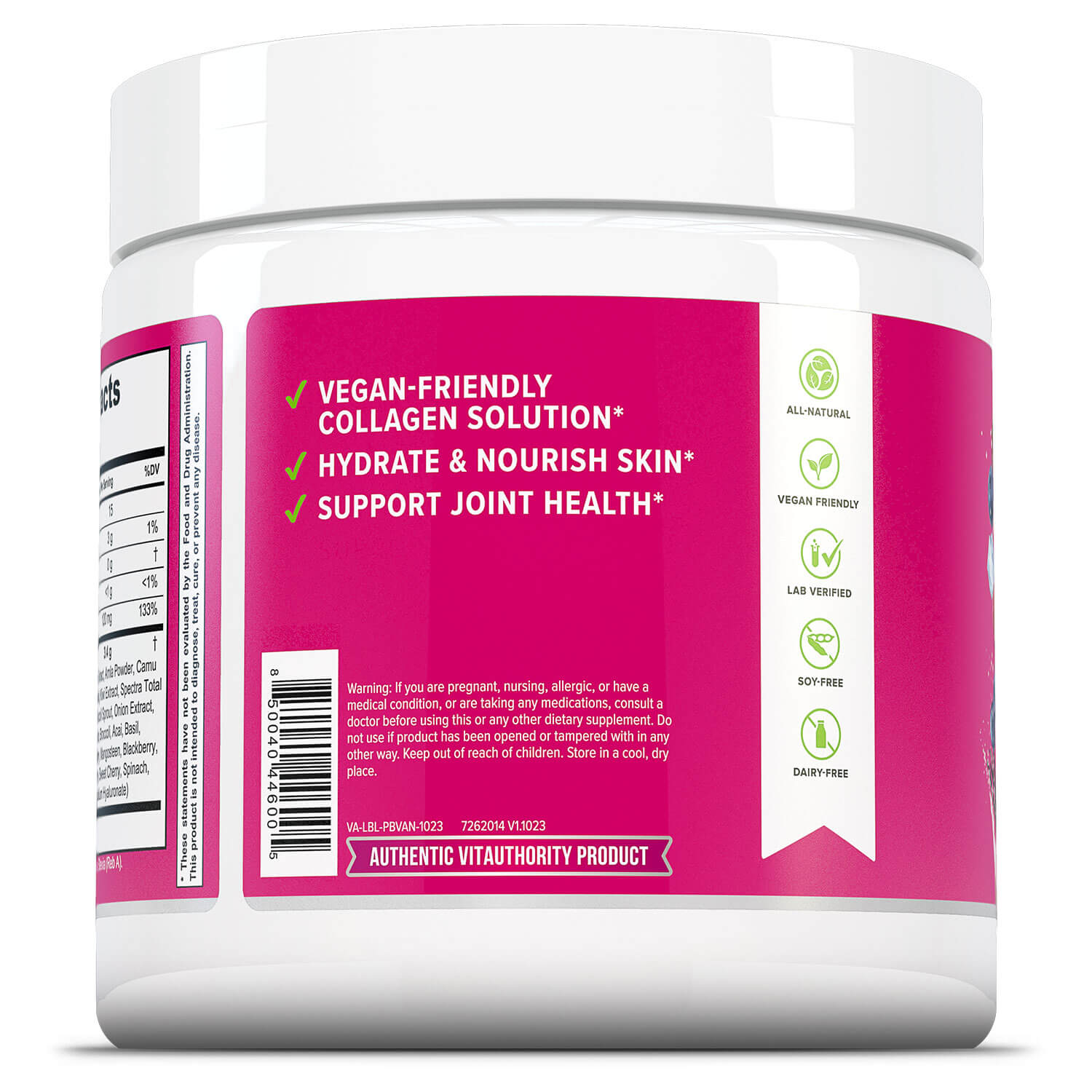 Plant Based Collagen Booster : vegan-friendly, hydrate & nourish skin, support joint health