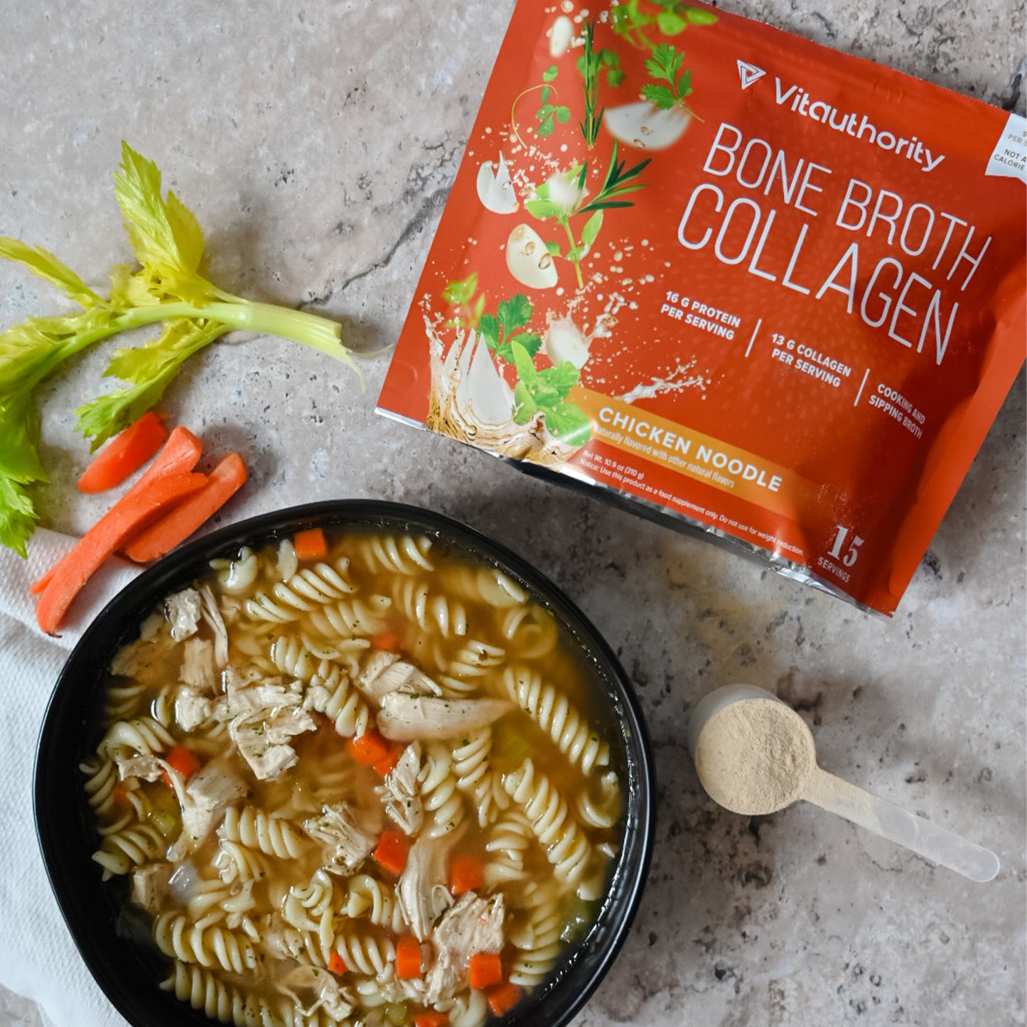 Bone Broth Collagen - Chicken Noodle Flavor