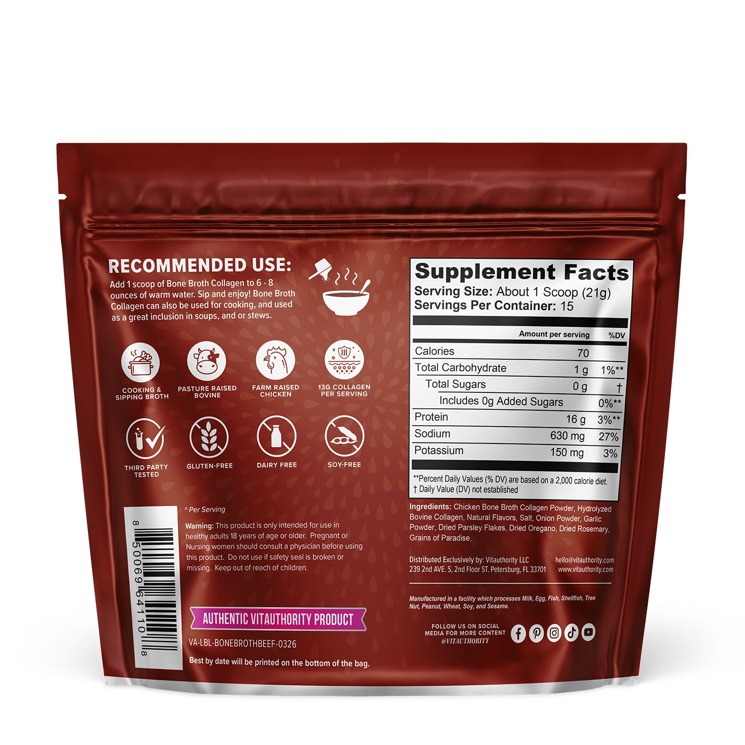 glutathione in bone broth Protein Plus Clean Grass-Fed Collagen & Gut Support StHealthy Nutrition Brite Start Bone Broth -