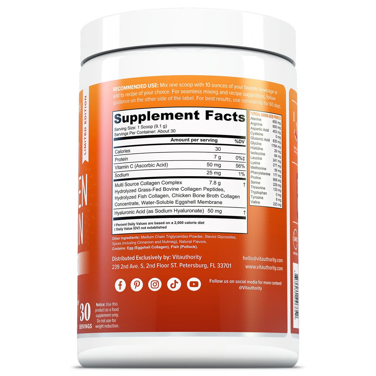 Limited Edition! Multi Collagen Protein+ - Pumpkin Spice - Vitauthority