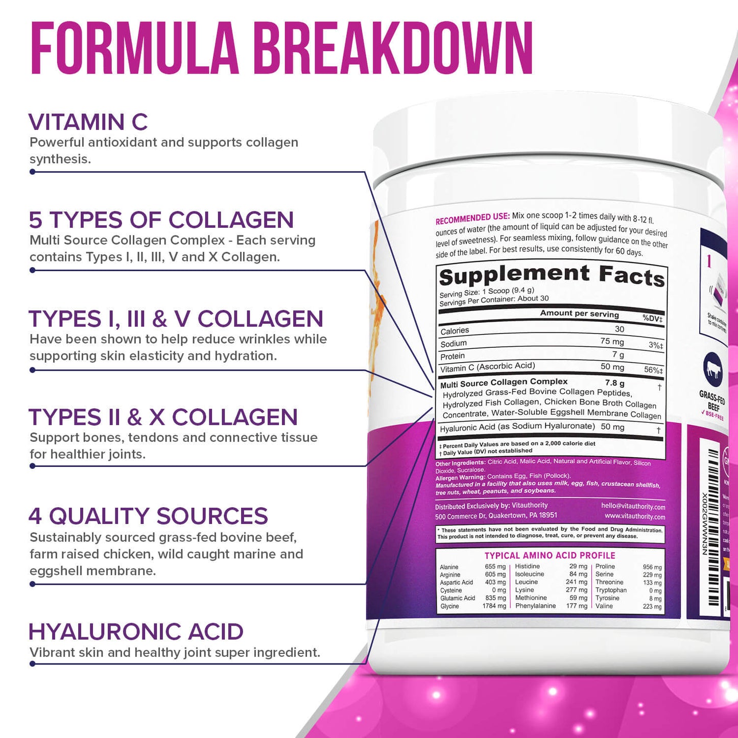 Multi Collagen Protein | Peptides Protein Powder