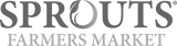A gray logo reading 'SPROUTS FARMERS MARKET' on a white background, with the word 'SPROUTS' in large serif letters and 'FARMERS MARKET' in smaller text below.