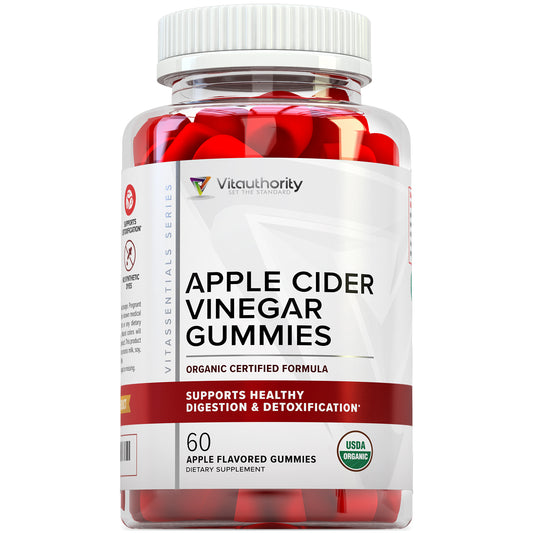 vitauthority apple cider vinegar gummies - 60 capsules