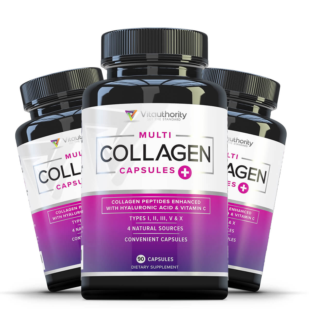 Multi Collagen Capsules - Collagen Peptides Pills - Vitauthority